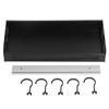Wall Mounted Kitchen Shelf Space Aluminum Rustproof Structure Floating Wall Shelves with 5 Hooks