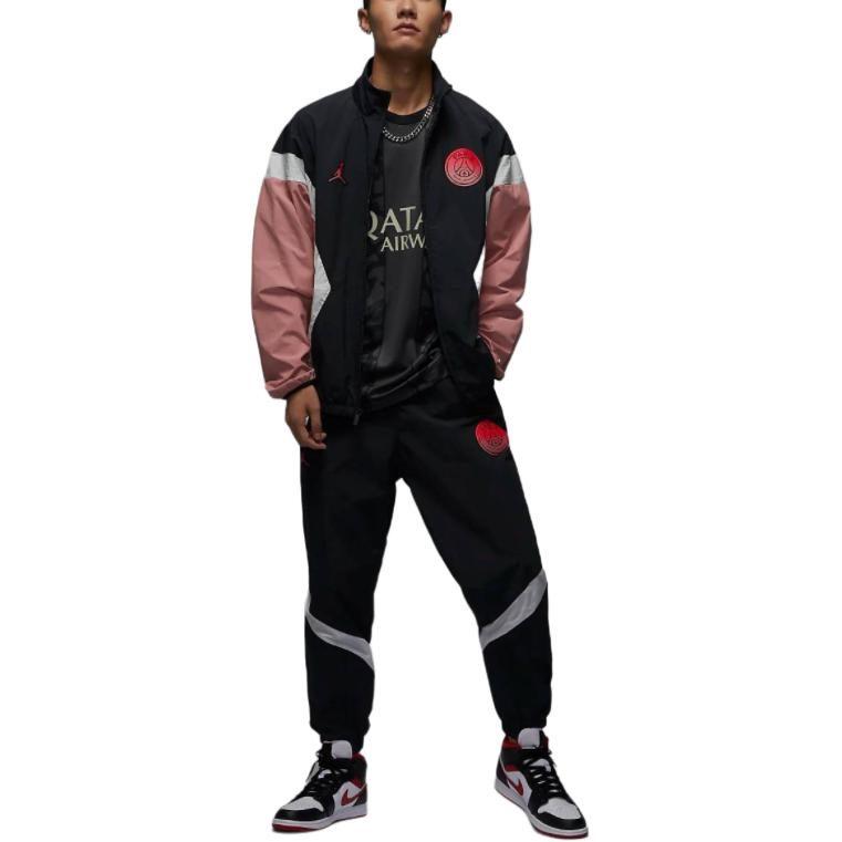 Jordan Paris Saint Germain FW24 Jacket Men's Rusty Pink/Gray Black/Sail White/Infrared Red FV7741-685