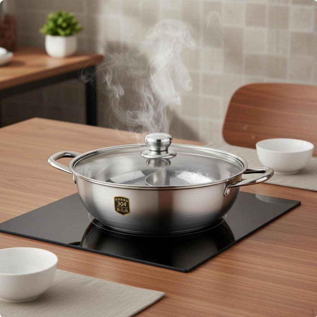 Divided Pot Gas Cooktop Safe Cookware Easy to Clean for Restaurant