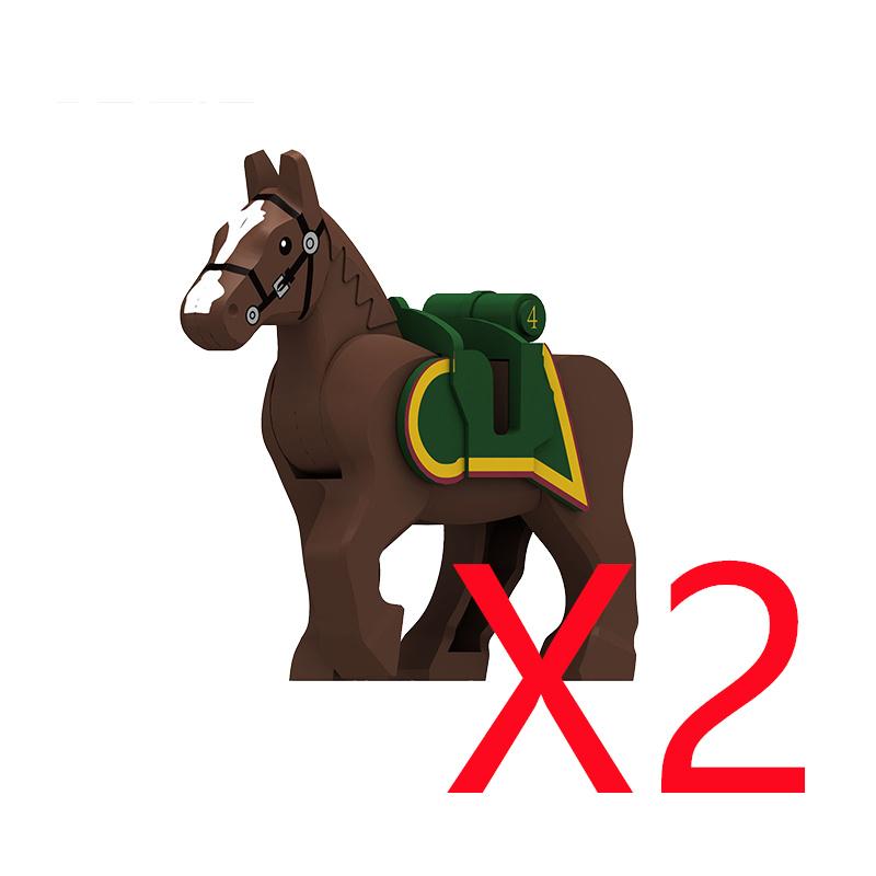 MOC Mediaeval Times Building Blocks Orc Mounts Wolf Flags Army Soldiers Character Accessories Bricks Animal Toys Gifts R064 DIY