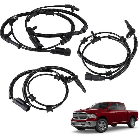 4 PCS Front and Rear ABS Wheel Speed Sensor Compatible for Dodge Ram 1500 2013-2018 & 1500 Classic