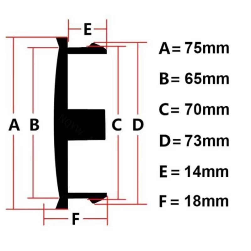 4Pcs/Set 75mm Carbon Fiber Pattern Car Vehicle Wheel Hub Center Cap Cover ABS High Quality Durable Exterior Car Auto Accessories