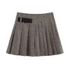2025 Spring Women's Elegant Long-Sleeved Coat & Pleated Skirt Set