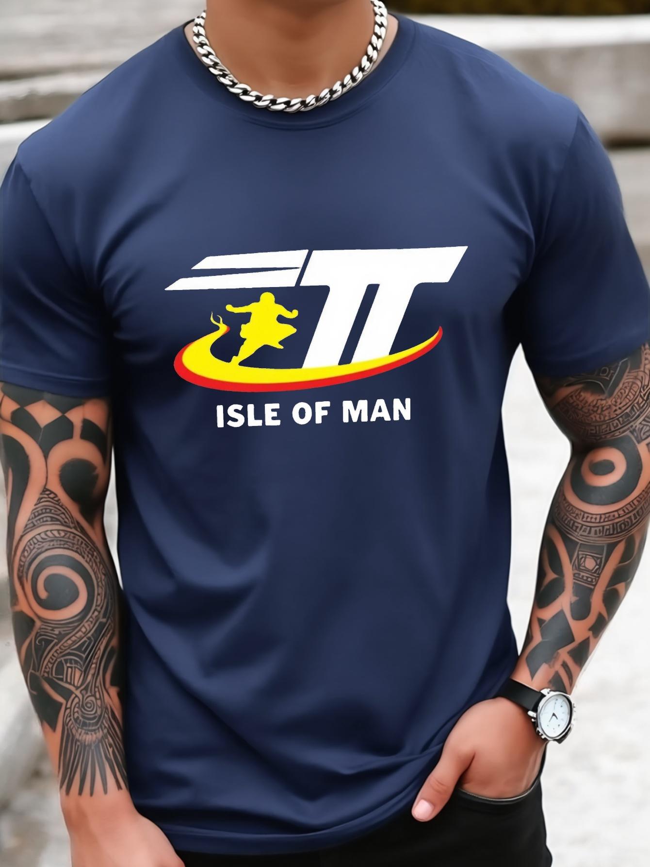 

Isle of Man Graphic T-shirt - Black with White & Red Design XXXXL