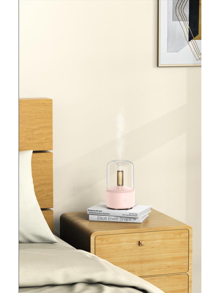 Ultrasonic Silent Aroma Diffuser with Candlelight Effect for Office, Hotel & Home