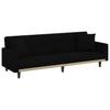 Sleeper Sofa with Cushions Black Fabric