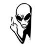 Yousheng Metal Alien Sign Peeping Around Alien Silhouette Sign Garden Decor Flip-off Alien Decoration for Outdoor Yard Tree Fence Post