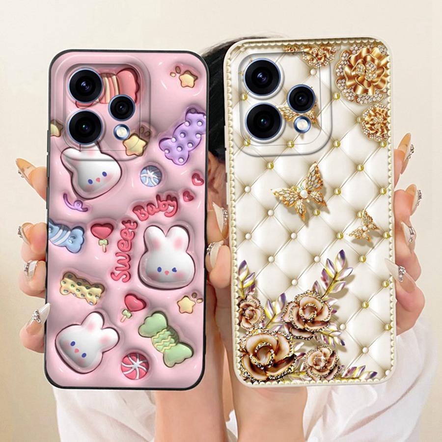 For OPPO Reno 15C Cover Cute Floral Cartoons Painted Phone Case Silicone Soft Fundas Shell for OPPO Reno15 F Reno 15Pro 15F Bags