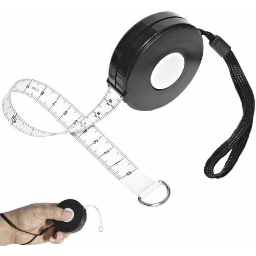 Tape Measure with One-Touch Rewind Button, Automatic Rewind, Lightweight, Compact, Slim, Portable, Roll Measure, Ruler, Double-Sided Graduations, 200c