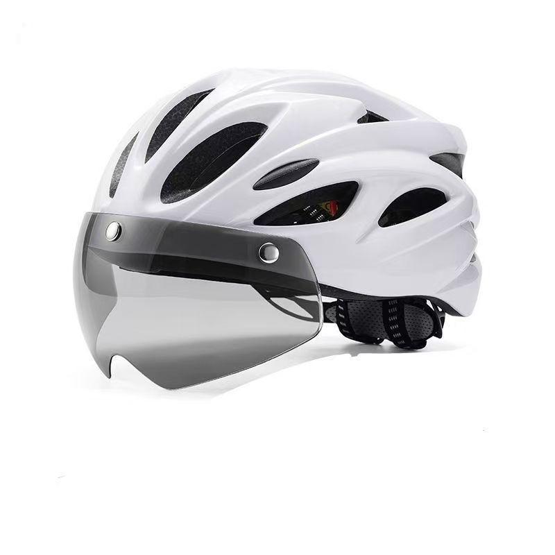 Unisex Mountain Biking Helmet with Magnetic Buckle & Goggles