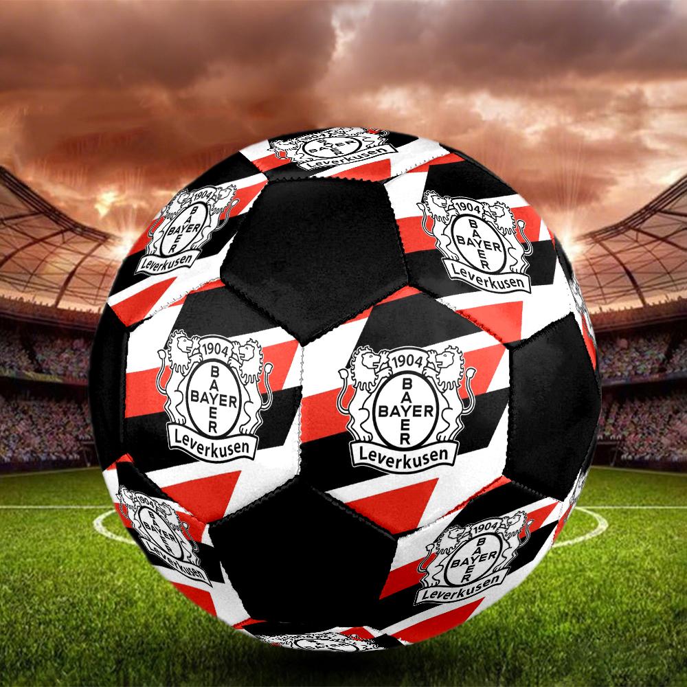Pallone da Calcio Indoor Bayer 04 Leverkusen Colorato Cucito a Macchina PVC Taglia 5 Pronto per Allenamento di Squadra e Competizione Resistente Rimbalzo Elevato Fantastico Regalo Sportivo