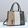 Women's Bags Fashi Trend Design Stripe Hit Color Handbag Shoulder Bag Messenger Bag Korean Style Bag