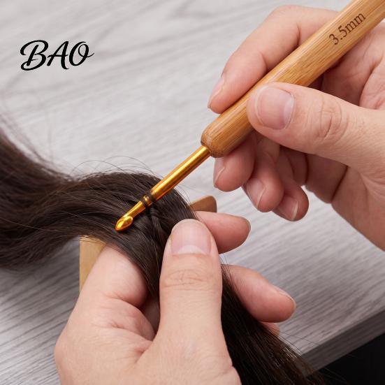 Durable Crafting Needles 6/11Pcs Bamboo Handle Crochet Hook Set, 0.5-3MM/3.5-6MM Knitting Needles, Wooden Ergonomic Hook, & Supplies DIY Sewing Tools