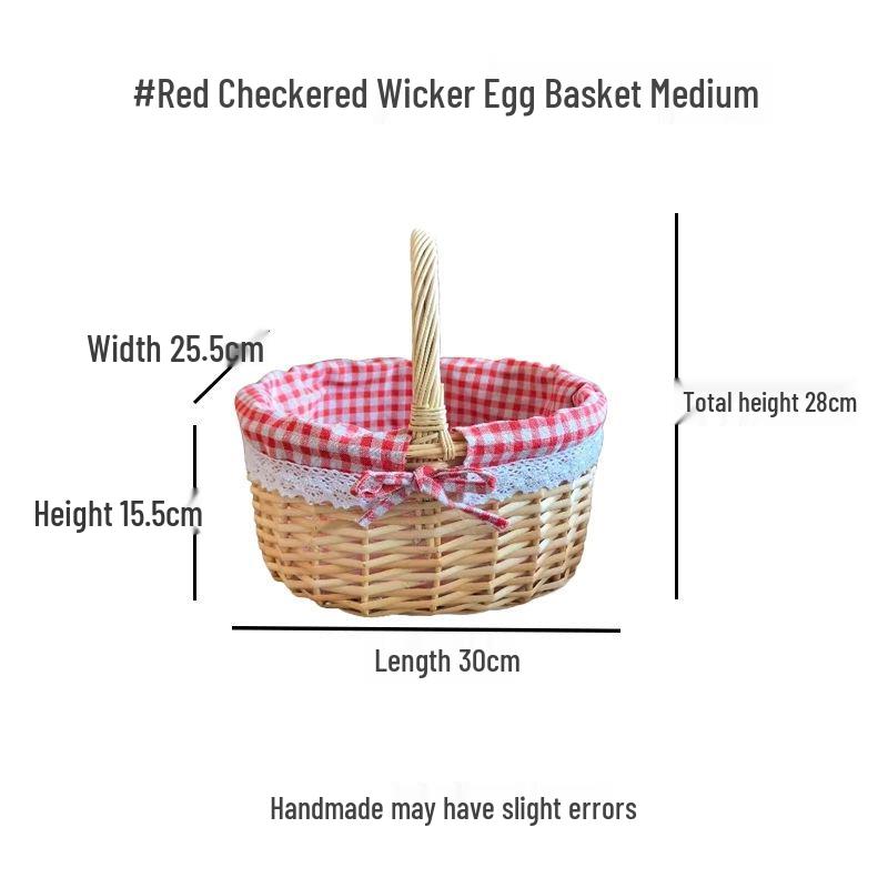 Handgeflochtener Rattan-Eierkorb für Blumengestecke: Ideales Geschenk für beste Freunde und DIY-Projekte