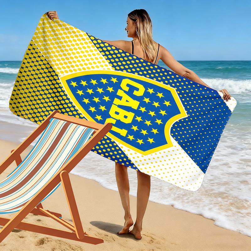 Boca Juniors Print Beach Towel, Large Soft Quick Dry Towel for Beach Camping Swimming