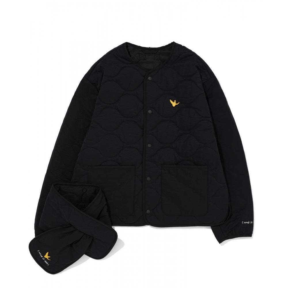 

Whatitisnt Angel Quilted Jacket Black