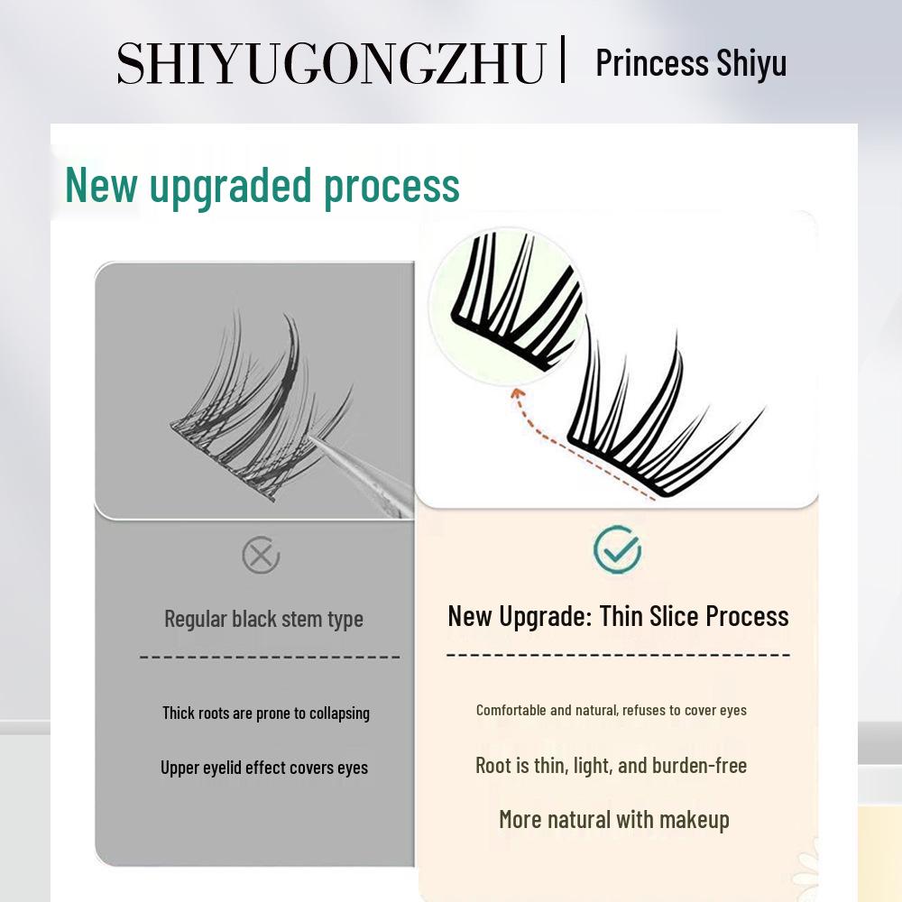Summer Blue Tears Glue-Free False Eyelashes Book, 28 Rows - Large Capacity with Cross-Border Customization