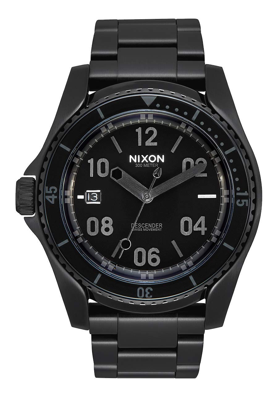 

Nixon THE DESCENDER Watch Analog Wristwatch Waterproof Surfing Watch Black [NIXON] Men s Women s Diver s [Genuine Product] чорний
