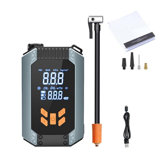 

Универсальный аварийный воздушный насос для накачивания шин с цифровым дисплеем, обнаружение давления, перезаряжаемый насос для накачивания шин 150 фунтов на квадратный дюйм, портативный воздушный компрессор A