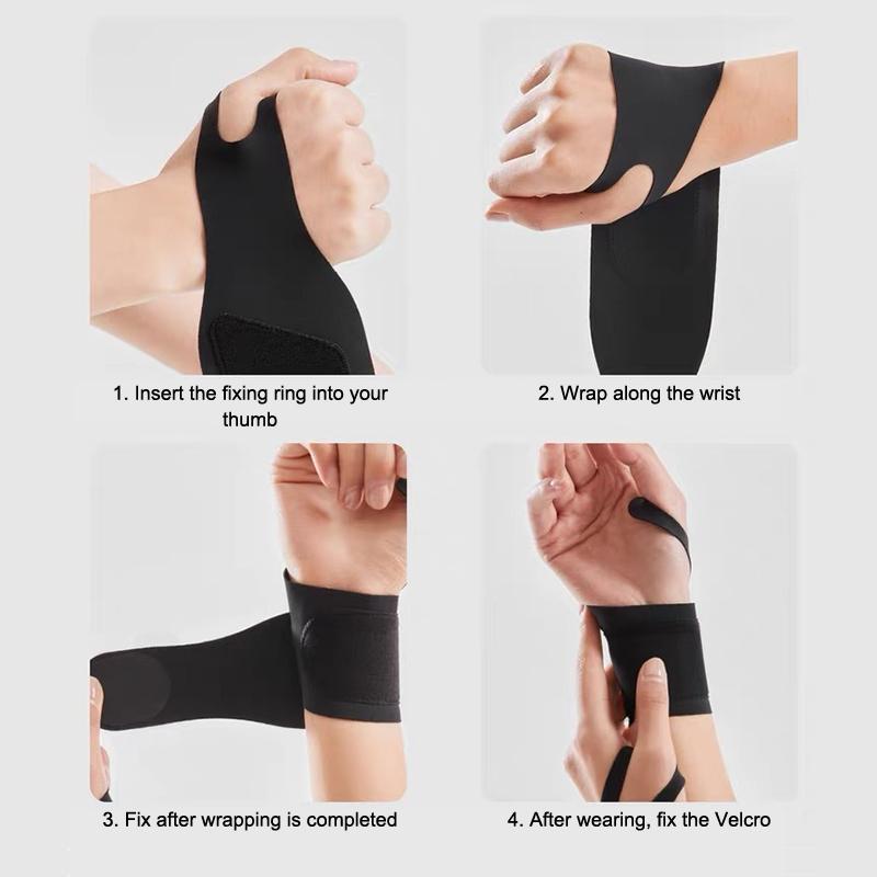 1/2Pcs Sports Compression Wrist Support Adjustable Wrap Perfect For Badminton Tennis Basketball Table Tennis Injury Recovery