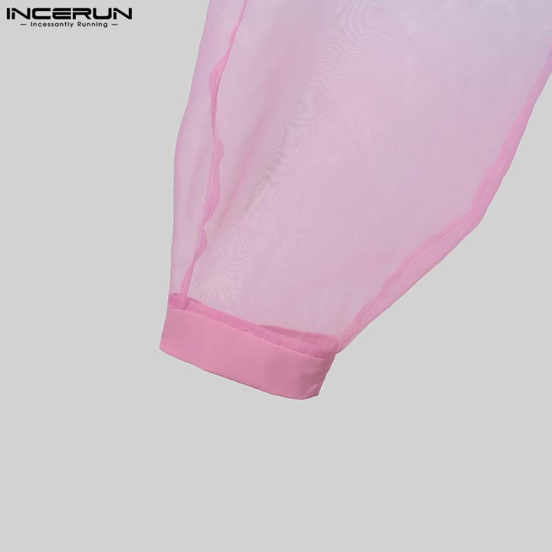 INCERUN Pánské letní síťované kalhoty s přechodem na kravatu s vysokým pasem Dye Patchwork