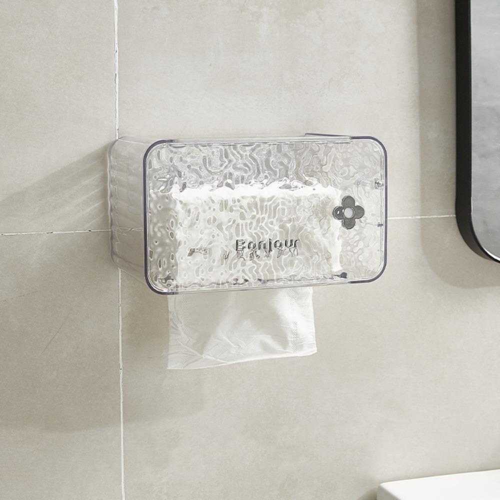 Transparent Napkin Storage Box Plastic Paper Box Storage Container Tissue Box  Living Room