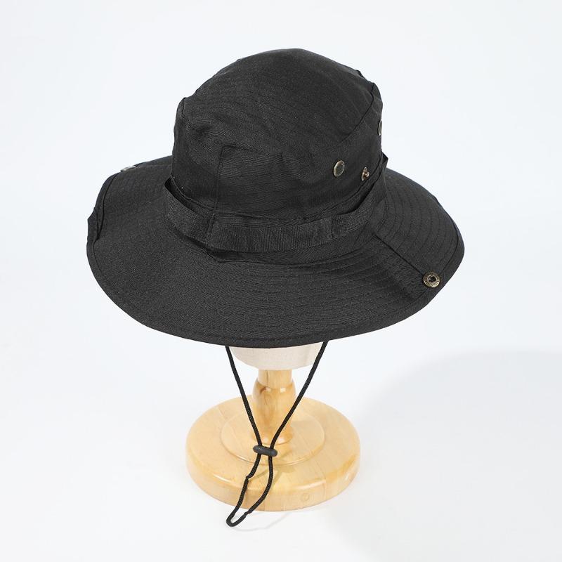 Outdoor tourism UV protection Mountaineering fisherman hat Leisure jungle round-brimmed hat Cycling breathable fishing sun protection hat
