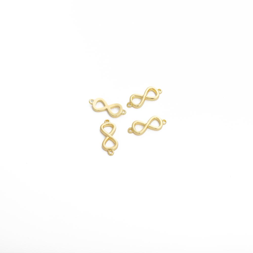 Copper Double Hanging 8-shaped Buckle Pendant For DIY Jewelry Making Craft Accessories