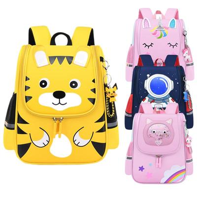 School Bags Child Pink Unicorn Nylon Printing Backpack Kindergarten Student Cartoons Cute Kid Schoolbag Waterproof