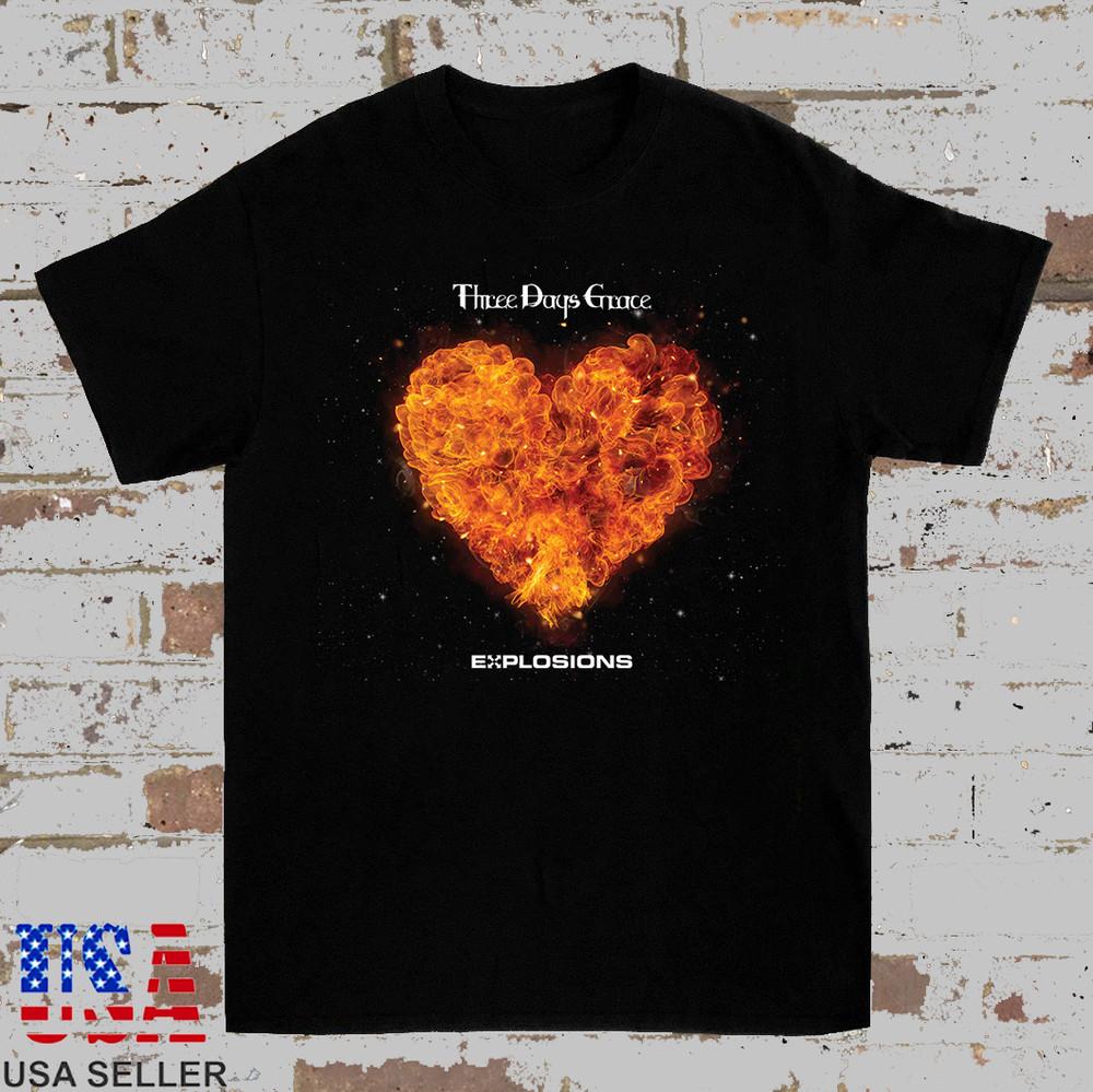 Футболка Three Days Grace Band Explosions Полный размер S-5XL TT693 Унисекс футболка S
