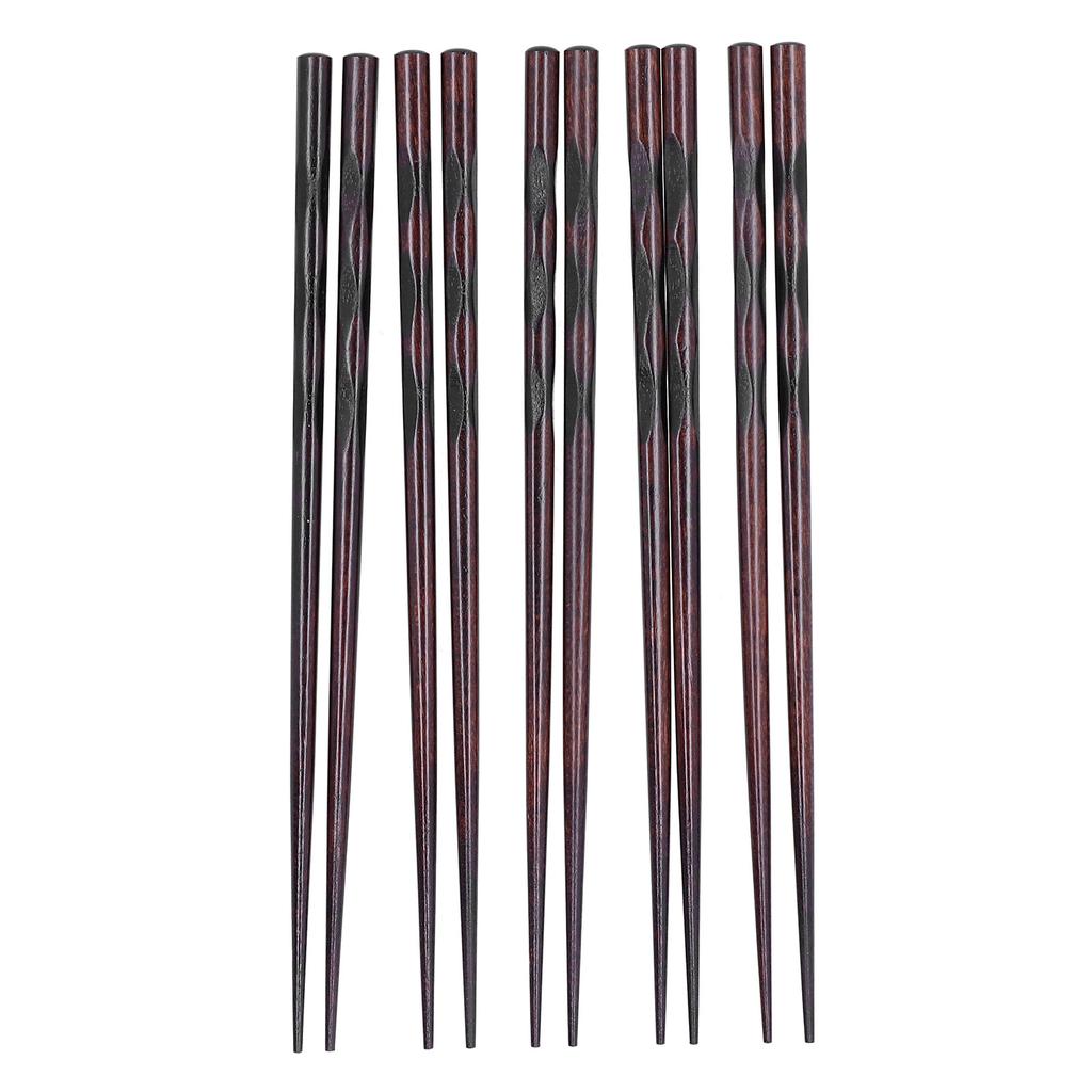 5 Paar Essstäbchen Japanischer Stil Wiederverwendbare Holz Essstäbchen Geschirr Küchenzubehör