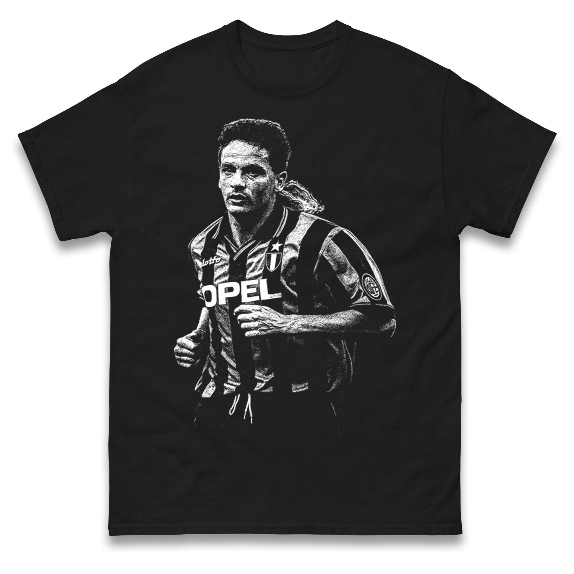 Roberto Baggio AC Milan T Shirt Tshirt Mens Womens Unisex Tops Tees L