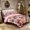 3Pcs Christmas Tree Print Coreless Bedding Set Multi Size Bedroom Dormitory Duvet Covers Soft And Machine Washable Decoration