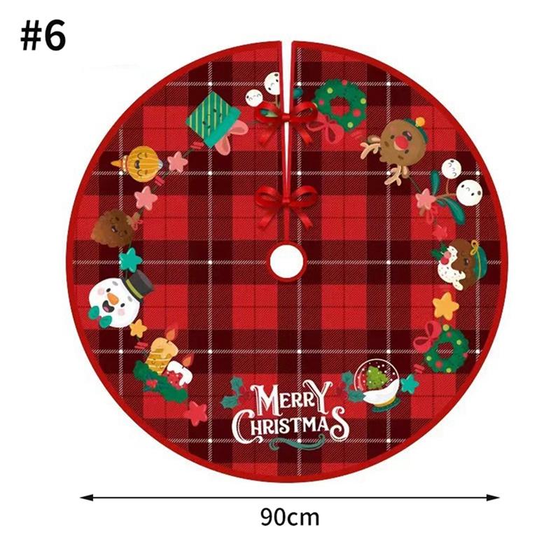 40-90cm Christmas Tree Skirt White Snowflake Xmas Tree Skirt Christmas Tree Decorative Base Carpet New Year Navidad Party Decor