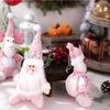 1Pc Christmas Decorations Christmas Pink Glitter Doll Pendant Santa Claus Pendant Snowman Elk Pendant