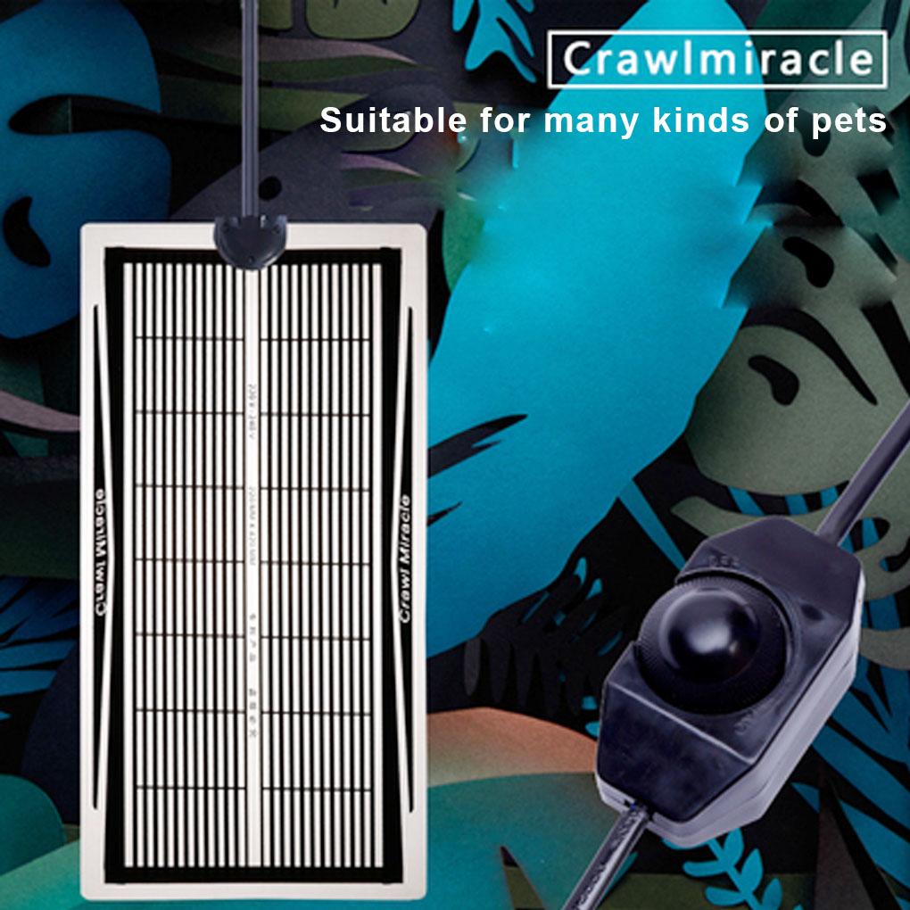 Reptile Mat Adjustable Temperature Crawler Terrarium Safety Heating Pad Warmer Mat 5W