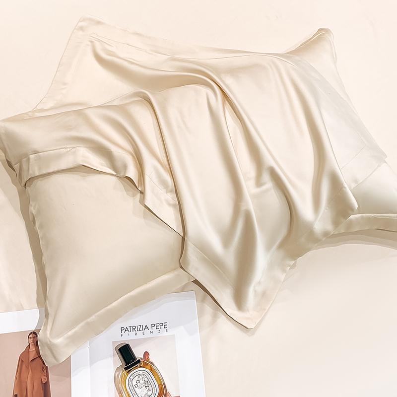 Pure Natural Tencel 48cm*74cm Pillowcase Solid Color Pillow Case Cover designed for Bedroom Practical Household Product