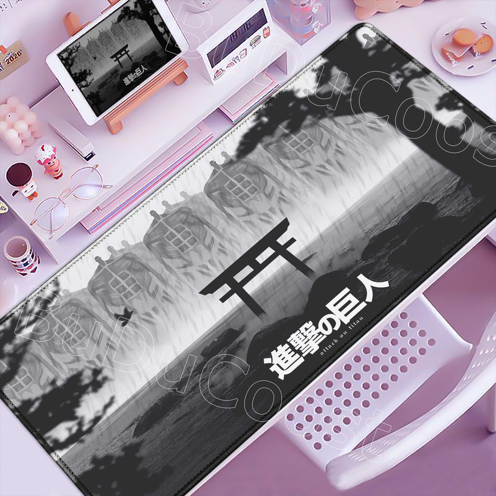 

Selected 30 Anime Wallpapers Anime Attack on Titan Mouse Pad Non-slip Game Mousepad XXL Locking Edge PC Laptop Keyboard Desk Mat 600x300x2mm