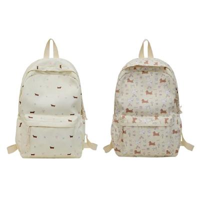 Japanese Styles Backpack for Girl Lovely Dogs Backpack Large Capacity Daypacks Travel Backpack Student School Bag