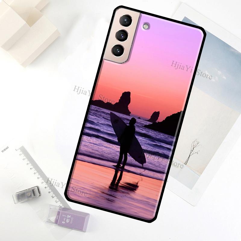 Surf Surfing Case For Samsung Galaxy S23 Ultra Note 20 10 S9 S10 Plus S20 S21 FE S22 Ultra Phone Cover