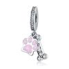 Zirconia Color Sterling Cane Animaletto Cane Cane Bulldog Perline Adatte Braccialetto da Polso Originale Ciondolo Gioielli Fai da Te Braccialetto da Polso alla Moda