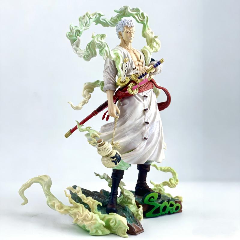 One Piece Nika Sanji Nika Zoro 28cm Anime Figure Two Headed Statue With Base PVC Collectible Model Toy Desktop Ornament Boy Gift
