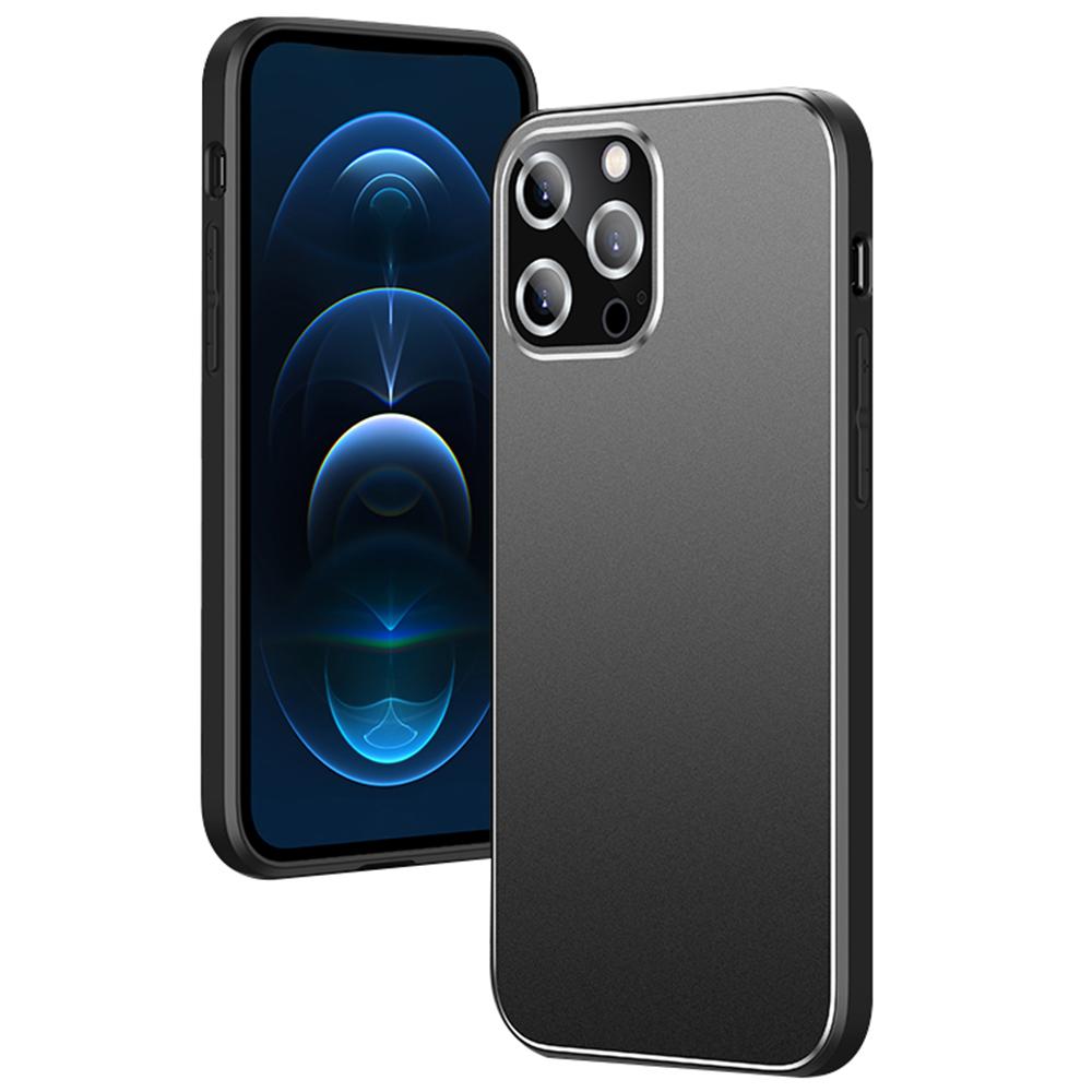 For iPhone 15 Pro Max Case PC+TPU Matte Back Phone Cover with Lens Film