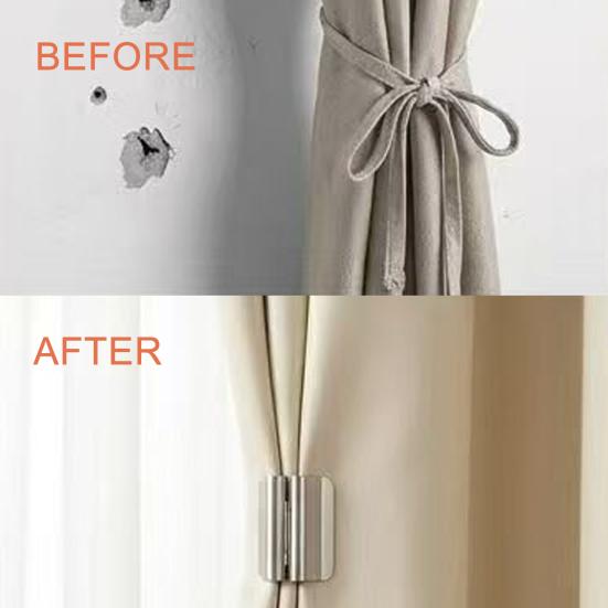 Curtain Magnets for Closure, Detachable Metal Curtain Magnets, Magnetic Curtain Clips, Hold Curtains Closed for Blackout Curtains Drapes Shower Liners