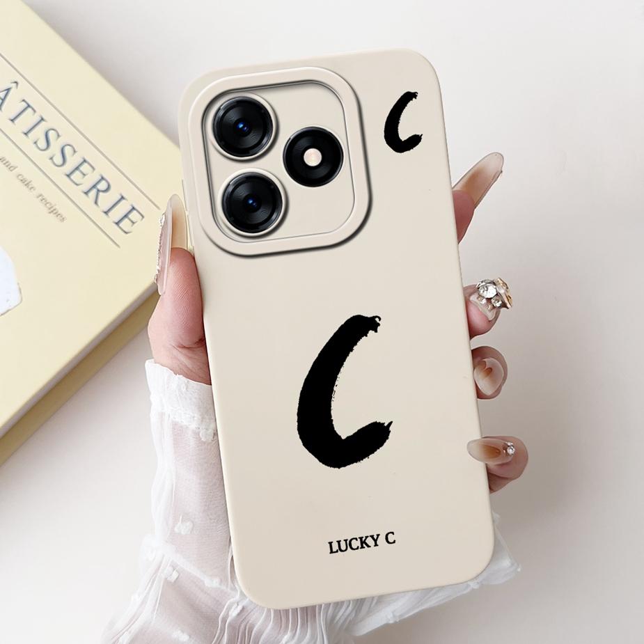 For Tecno Spark 10 4G Case Spark 10C Fashion Lucky Letters Cover Matte Phone Case For Tecno Spark 10 Pro KI7 Spark10 Soft Fundas
