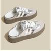 Women Thick Sole Closed Toe Slip On Casual Platform Half Slippers