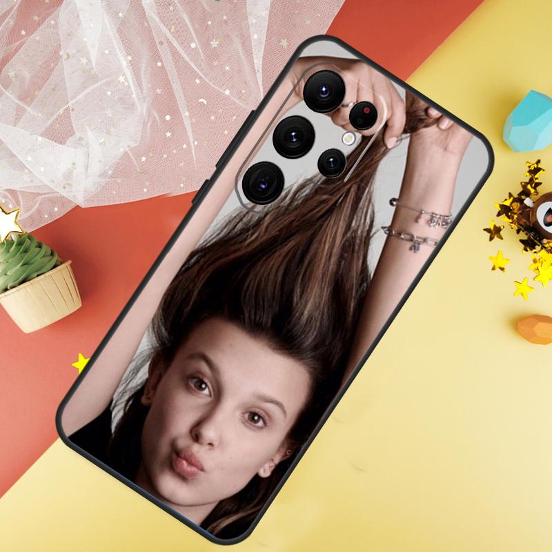Millie Bobby Brown Case For Samsung Galaxy S23 Ultra S24 S22 S20 S21 FE Note 10 20 Ultra S8 S9 S10 Plus Cover