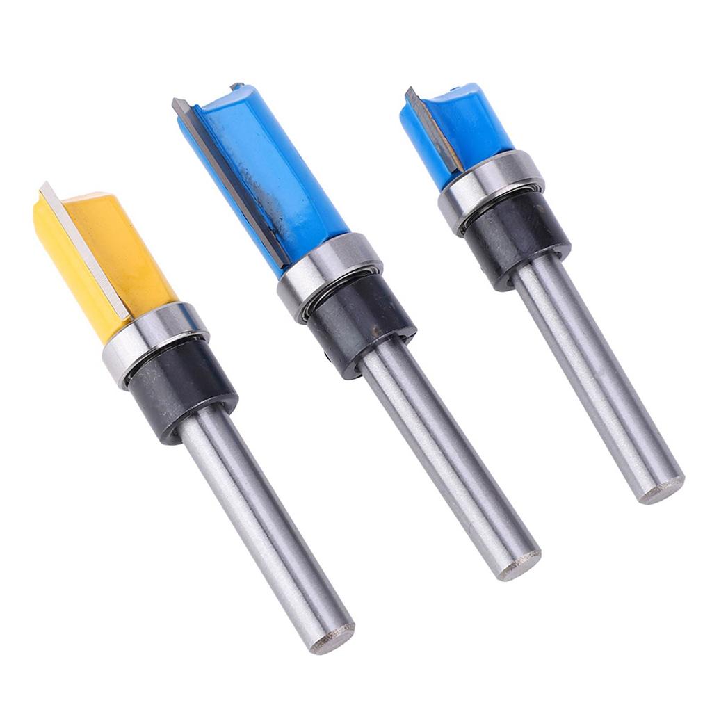 3PCS 1/4in Shank Woodworking Milling Cutter Router Bit for Trimmer/Engraving Machine