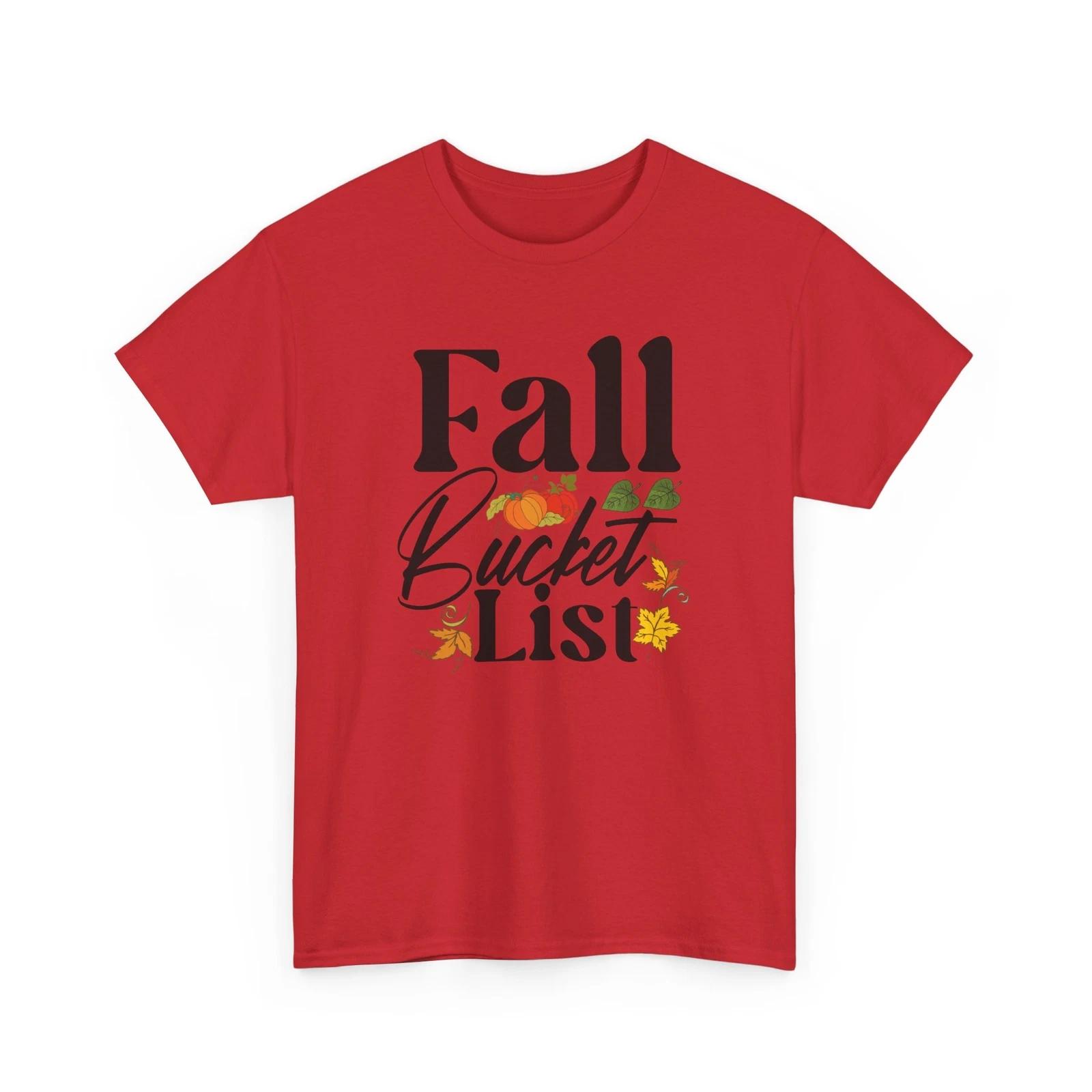

Fall Aesthetic T-Shirt | Autumn Leaves Pumpkin Spice Tee | Fall Bucket List S