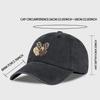 MLFO Three Leopard-print Heart-patterned Washed Baseball Caps: Unisex Casual Style, Retro Sun Hats, Fashionable Headwear